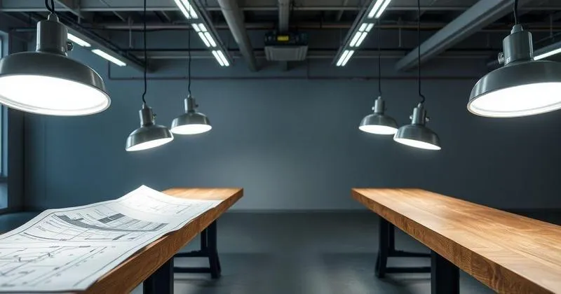 Projeto de iluminação para galpão industrial no Paraná