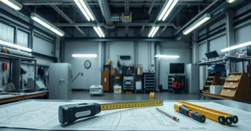 Projeto de iluminação industrial de led