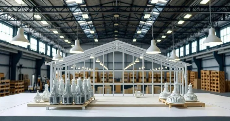 Projeto de iluminação industrial no Paraná